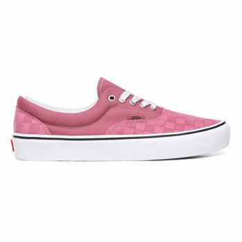 Vans Deboss Checkerboard Era - Miesten Tennarit - Pinkki/Valkoinen